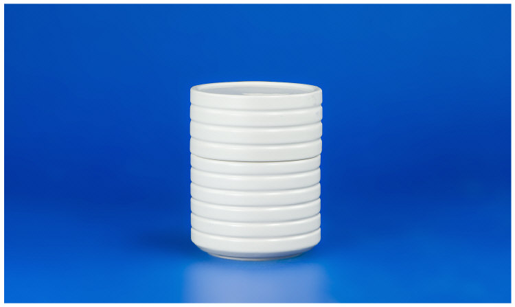 Keith Murray Wedgwood Cover Pot Straight Sided Matt White with