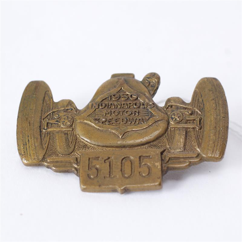 Indianapolis Motor Speedway 1950 Bronze Pit Pass W 1 3