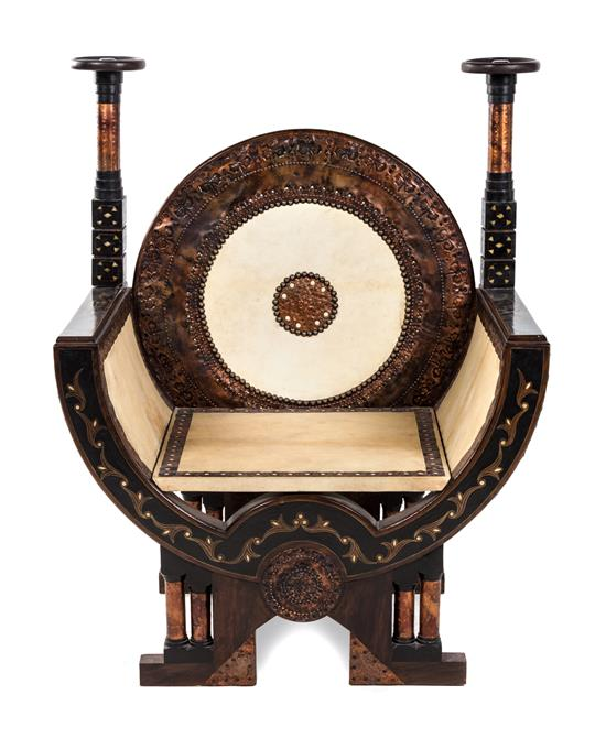 Sale 438 Lot 297 An Italian Carved and Inlaid Throne