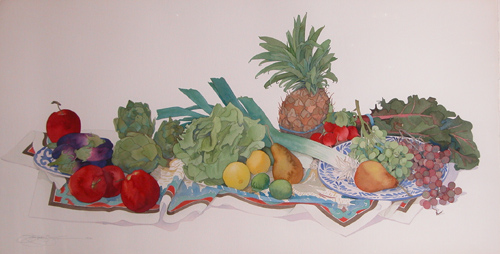 Still Life with Fruit and Vegetables 1990 Bukovnik Gary American