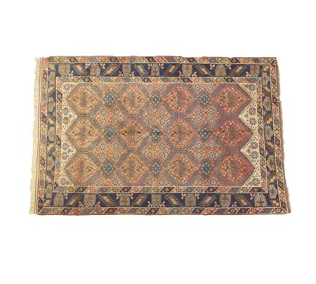 A Turkish carpet modern the red field with allover hooked