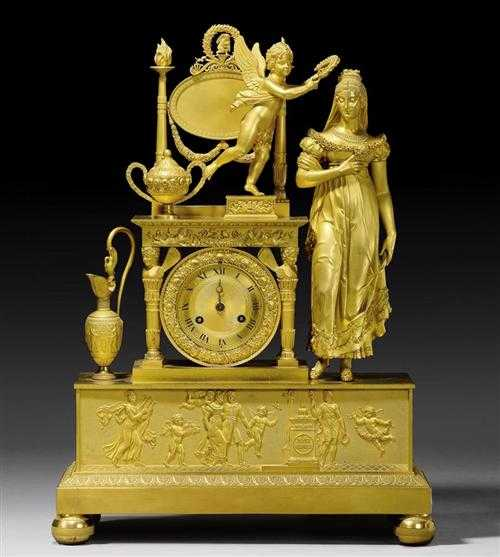 MANTEL CLOCK LE MARIAGE DE CAROLINE BONAPARTE ET DE JOACHIM