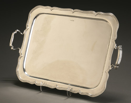 Edward VII Silver Tray Atkin Brothers Sheffield 1910 The rectangular