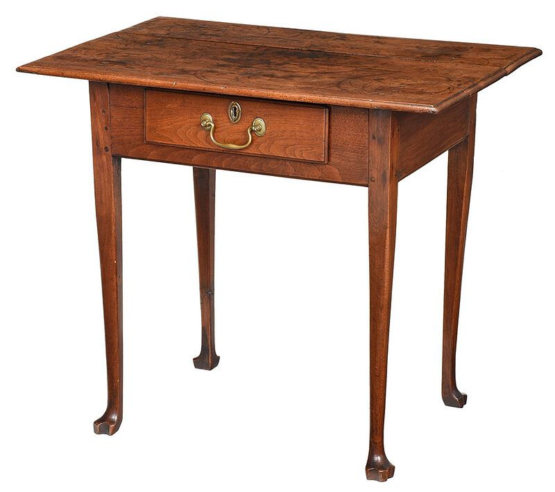 Rare North Carolina Federal Walnut Tea Table Piedmont probably Randolph
