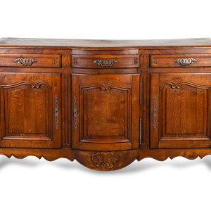 A Louis XV Provincial Style Carved Oak Buffet 19TH CENTURY