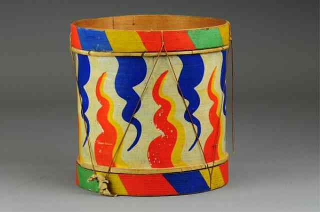 EARLY CHILD S DRUM Made of wood and hand painted