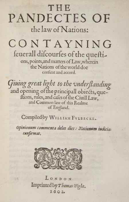 Fulbecke William Parallele or Conference of the Civil Law the