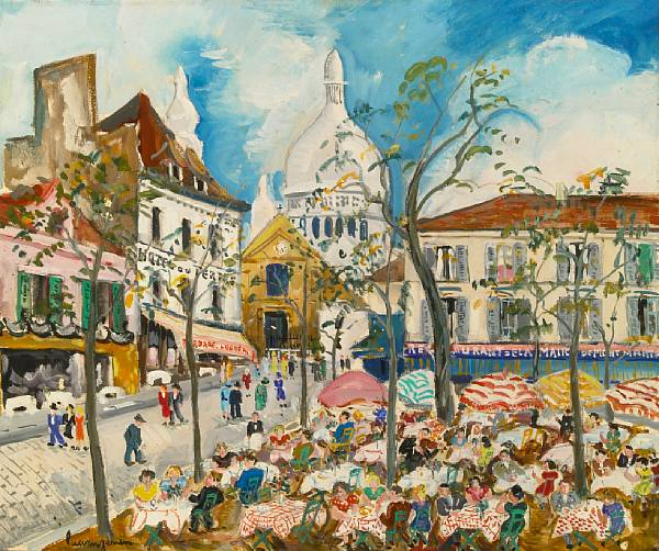 Property of various owners Place de Tertre signed lucien genin