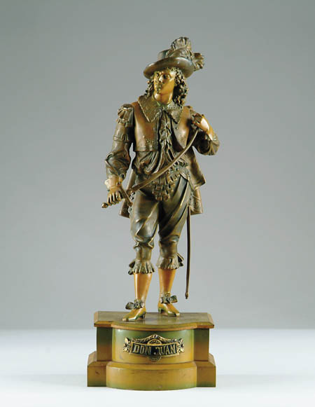 VICTORIAN SPELTER FIGURE OF DON JUAN 17 1 2 figure
