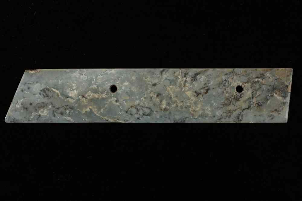 JADE BURIAL BLADE Jade Dao Knife Blade Zia Period ca
