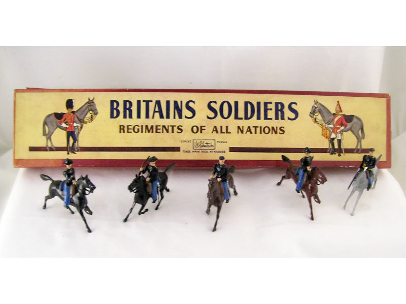 Britain Soldiers 5 cast lead soldiers on horses Union cavalry