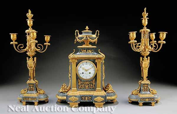 A Fine French Louis XVI Style Gilt Bronze and Gris