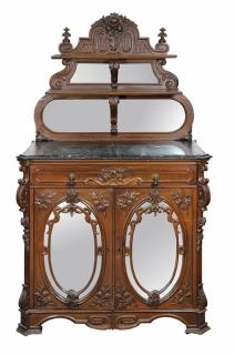 American Rococo Revival buffet attributed to J J W Meeks