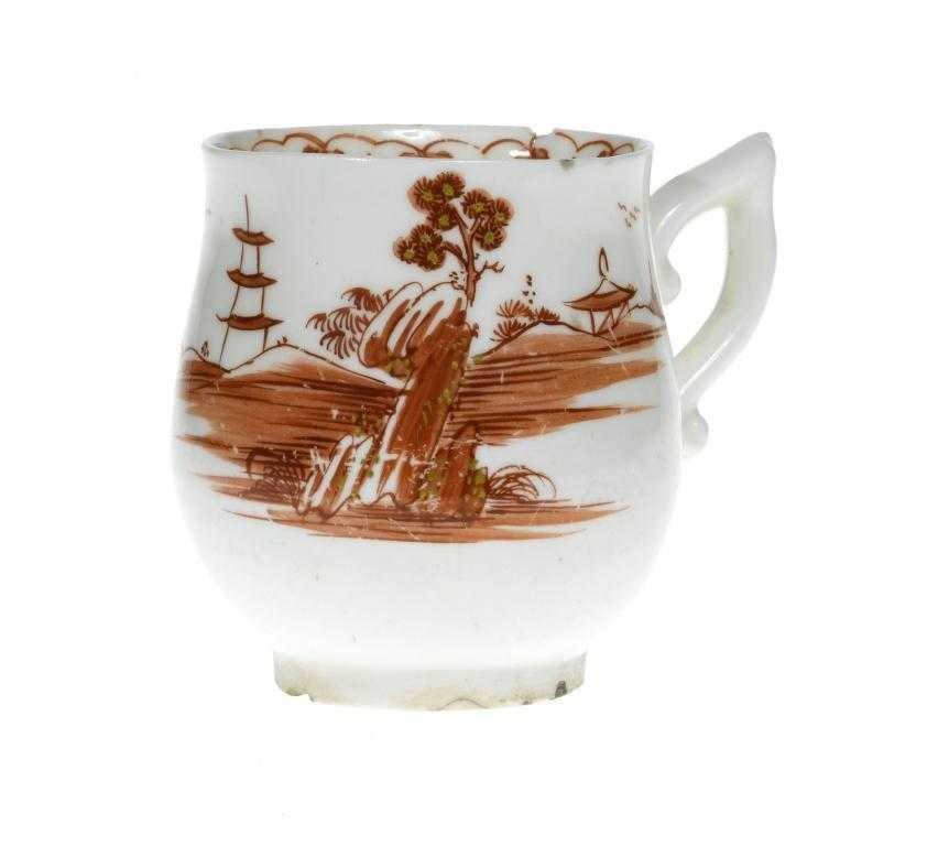 A RARE DERBY COFFEE CUP of bell shape with wishbone