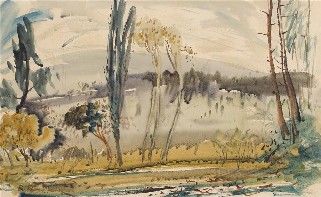 CHEONG SOO PIENG 1917 1983 LANDSCAPE 1952 water colour on