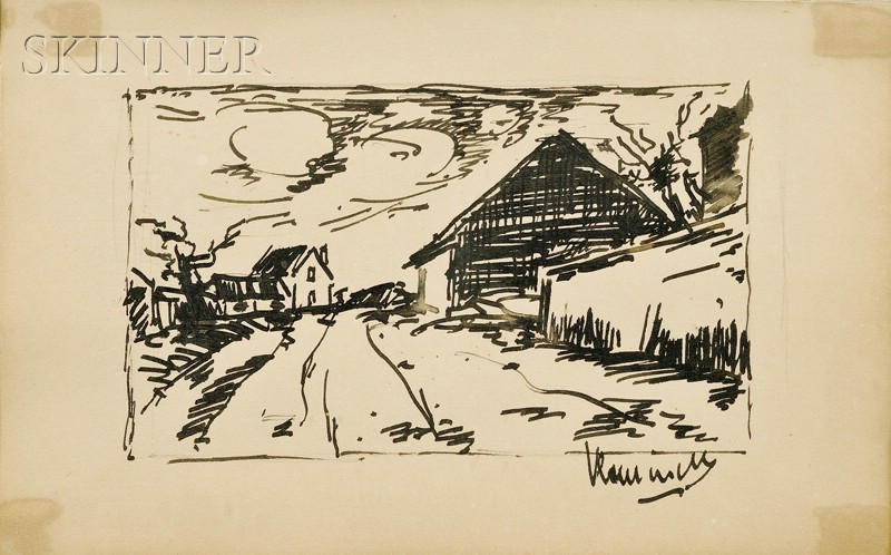 Maurice de Vlaminck French 1876 1958 Village Street View Signed