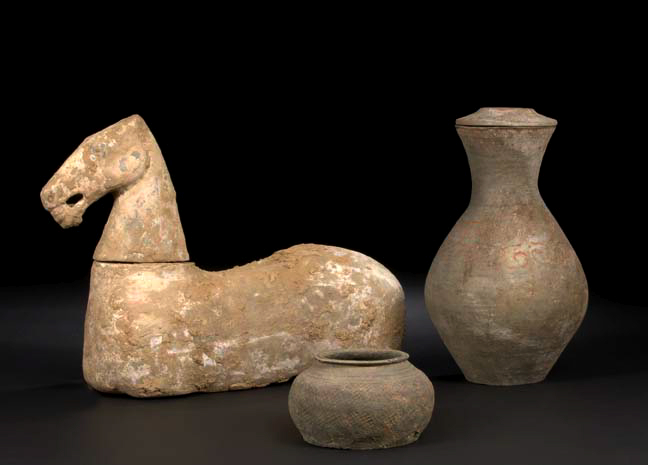 Unusual Chinese Tomb Storage Jar Han Dynasty 206 B C