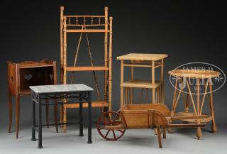 FIVE MISCELLANEOUS PIECES OF FURNITURE AND PARIS MANUFACTURING CHILD S