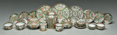 61 pieces Chinese famille rose 55 pieces rose medallion six