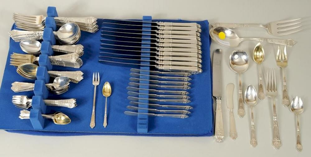 Gorham Sterling Silver Flatware Service Gorham sterling silver partial flatware