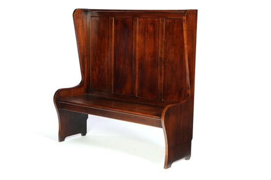 FIRESIDE SETTLE BENCH American late 19th early 20th century possible