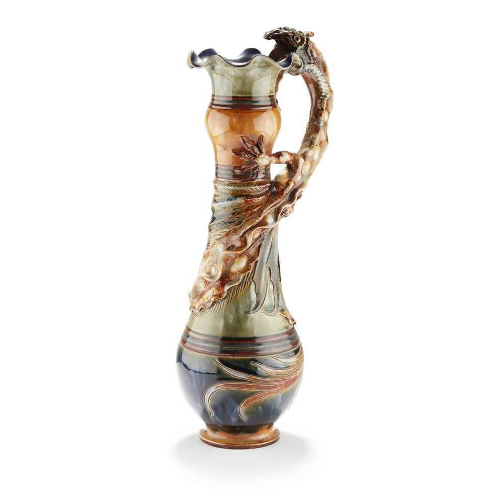 FRANK BUTLER FL 1872 1911 FOR DOULTON LAMBETH DRAGON EWER