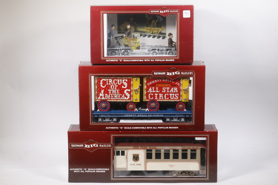3 BOXED BACHMANN BIG HAULERS MODEL TRAIN CARS Lot of