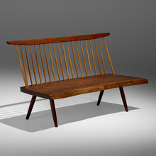 George Nakashima BENCH WITH BACK Nakashima StudioUSA 1972American black walnut
