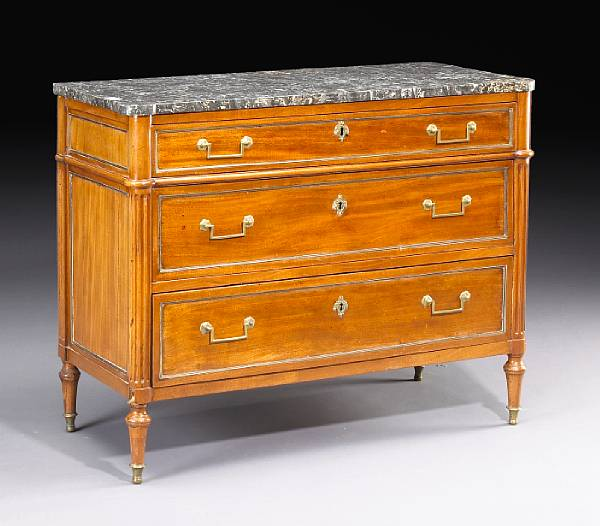 last quarter 18th century The rectangular marble top with rounded