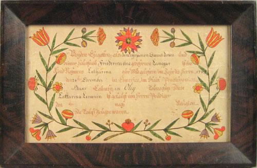 Engraver Artist Pennsylvania active 1791 1804 Berks County Oley Township
