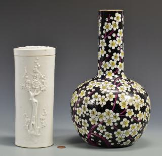 Blanc De Chine Jar and Famille Noir Vase 1st item