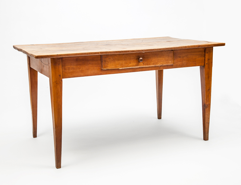 AMERICAN FRUITWOOD SINGLE DRAWER FARM TABLE 30 x 56 x