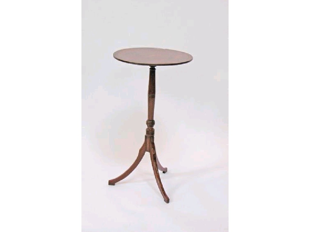 A GEORGE III SHERATON DESIGN WINE TABLE the circular top