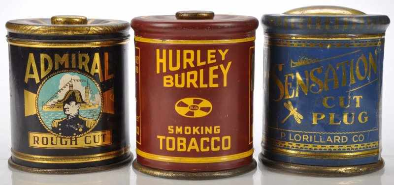 Lot of 3 Upright Smoking Tobacco Tins Description Lot Includes