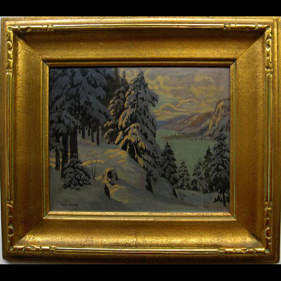 FIRST SNOW THOMAS ALBERT STONE 1897 1978 CANADIAN OIL ON