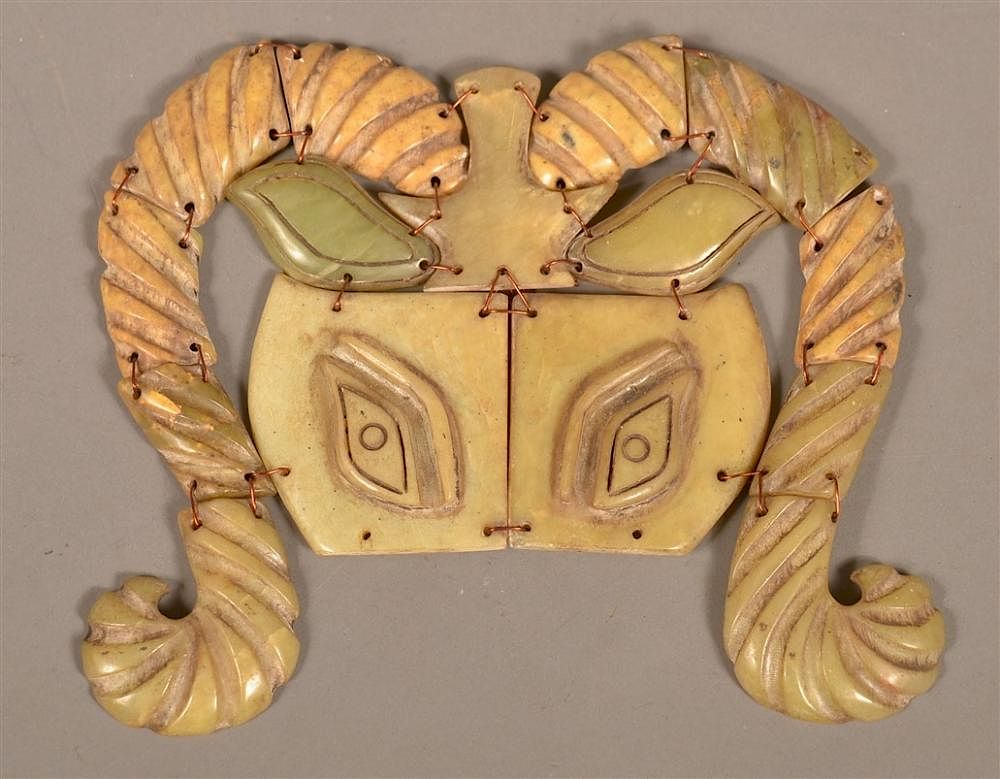 Carved Jade Ceremonial Mask Carved Jade Ceremonial Mask 15 carved