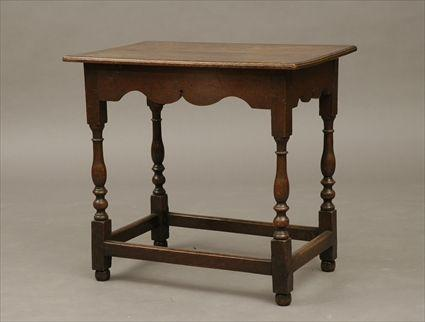17th Century Style Oak Side Table 23 x 24 x
