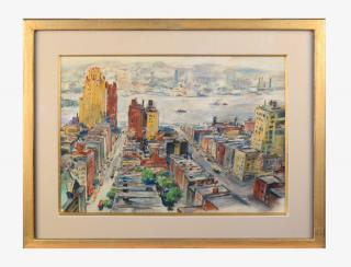 Michael Zelenko American 1890 Oil pastel on artist s boardHudson