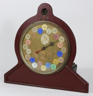 Coin operated table top one cent fortune telling machine circa