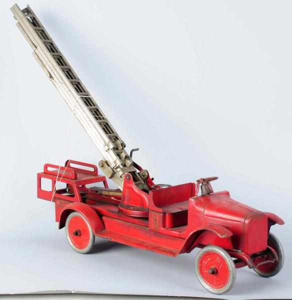 Pressed Steel Buddy L Aerial Ladder Truck Toy American Buddy
