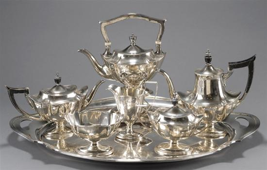 Gorham sterling tea and coffee service in the Plymouth pattern