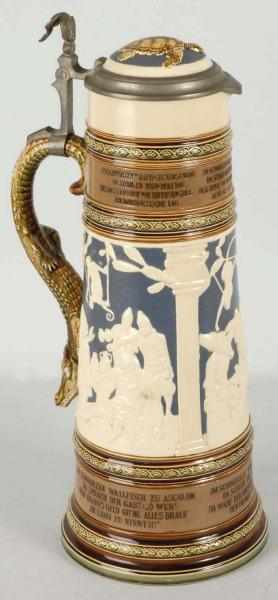 Mettlach 3 Liter Stein Description Mettlach stamp incised on bottom
