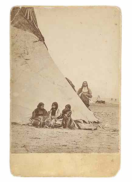 Will Soule Cabinet Photograph of Arapaho Camp Albumen print on
