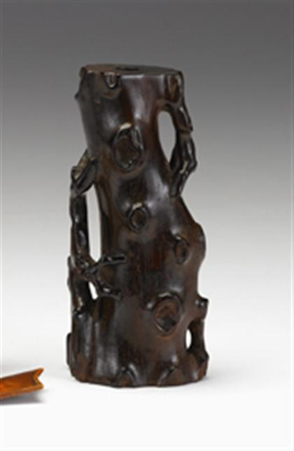Good Chinese Huanghuali incense tool holder mid late qing dynasty