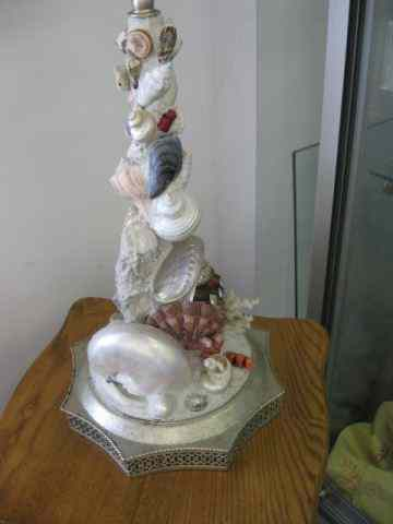 Shell Table Lamp various shells coral 13 body