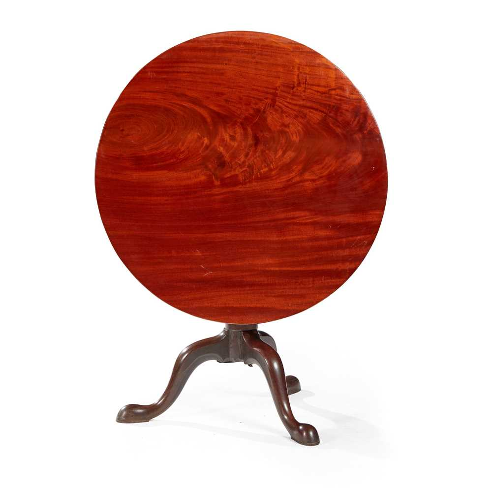 GEORGE III MAHOGANY BIRDCAGE SUPPER TABLE PROBABLY IRISH 18TH CENTURY