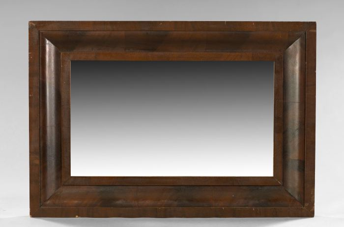 American Classical Mahogany Looking Glass second quarter 19th century h