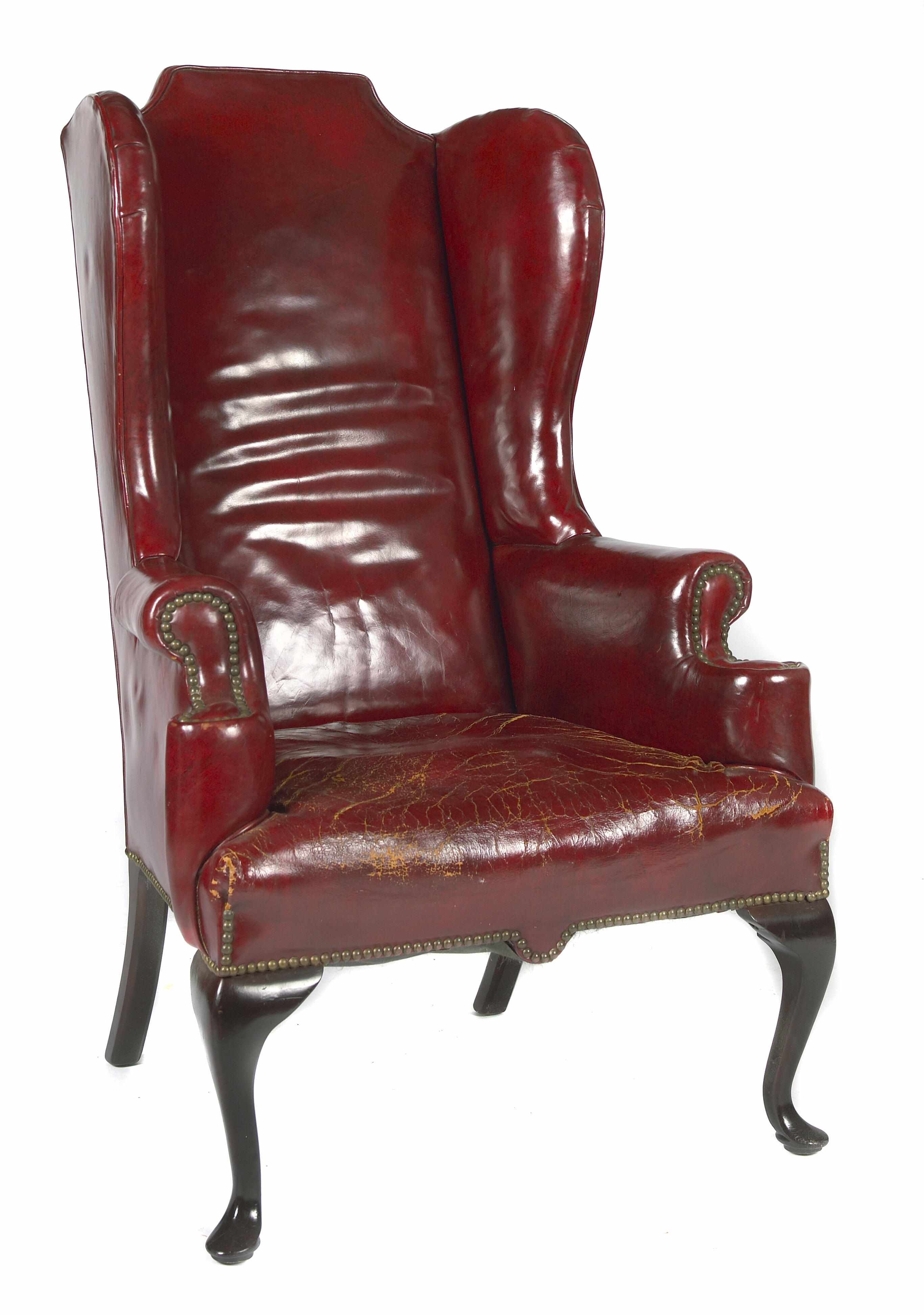 Property of various owners A Queen Anne style red leather