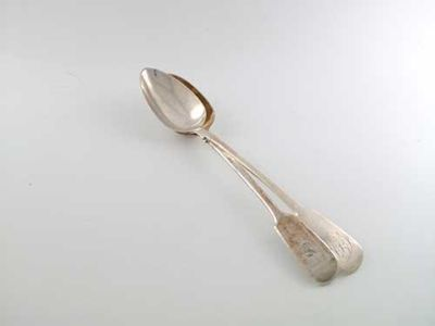 A George III fiddle basting spoon initialled CSR by S
