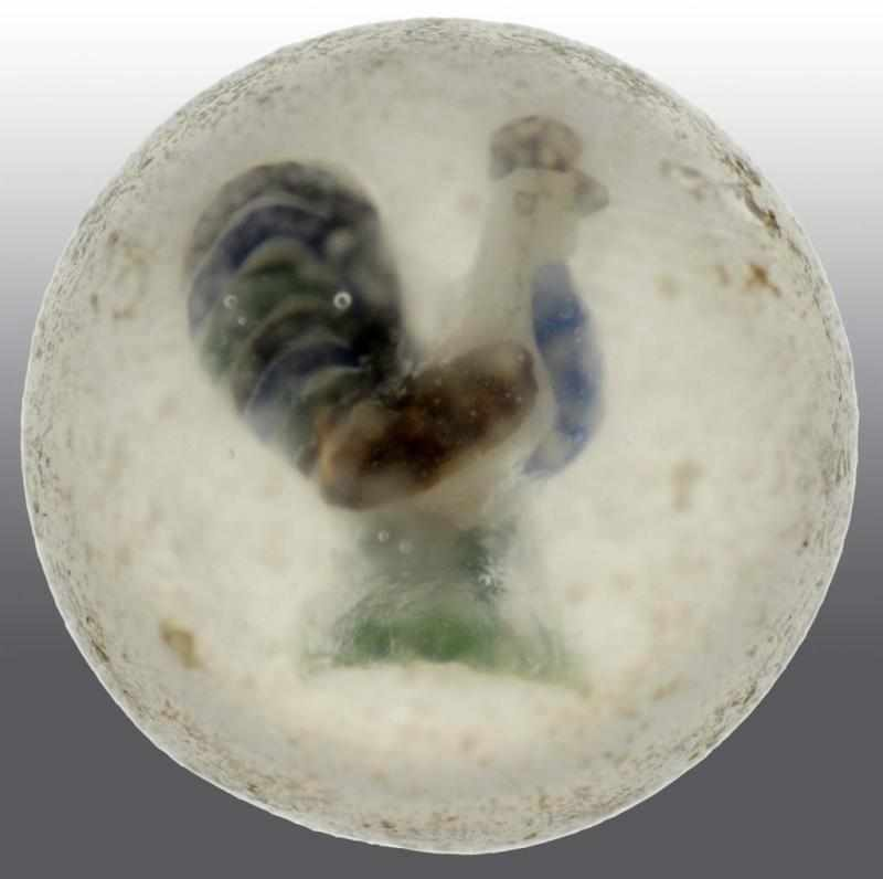 Tri Color Painted Rooster Sulfide Marble Description Great detail and